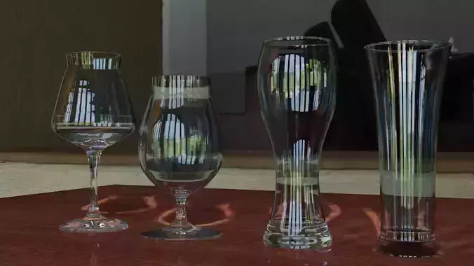 Four Drink Glasses