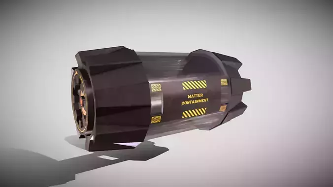 Sci-fi Matter Container Low-poly 3D model