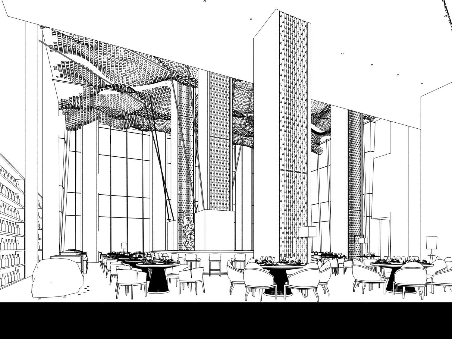 All day dining restaurant 3D model_1