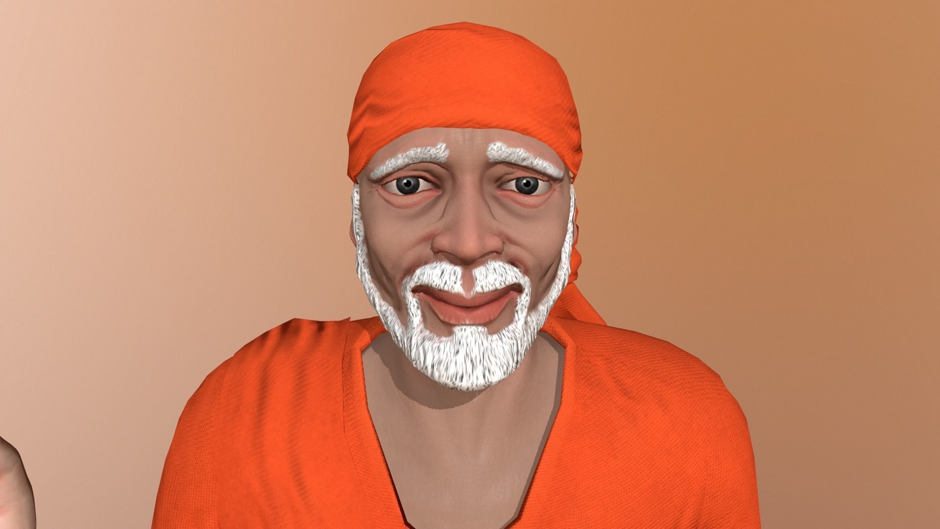Sai baba 3D Model Low-poly 3D model_1