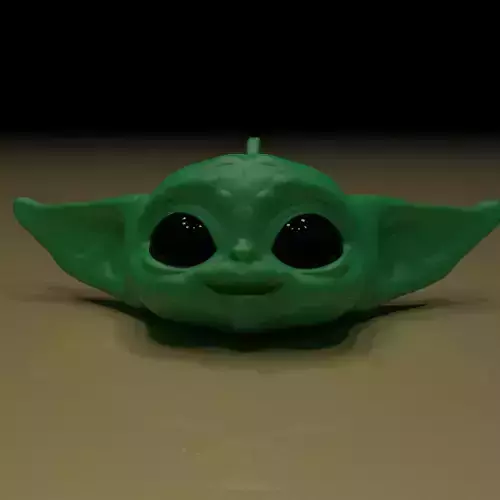 baby yoda key chain 3D print model