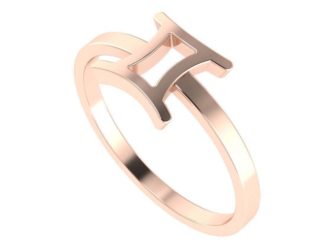 12 rings in the form of zodiac signs 3D print model_81