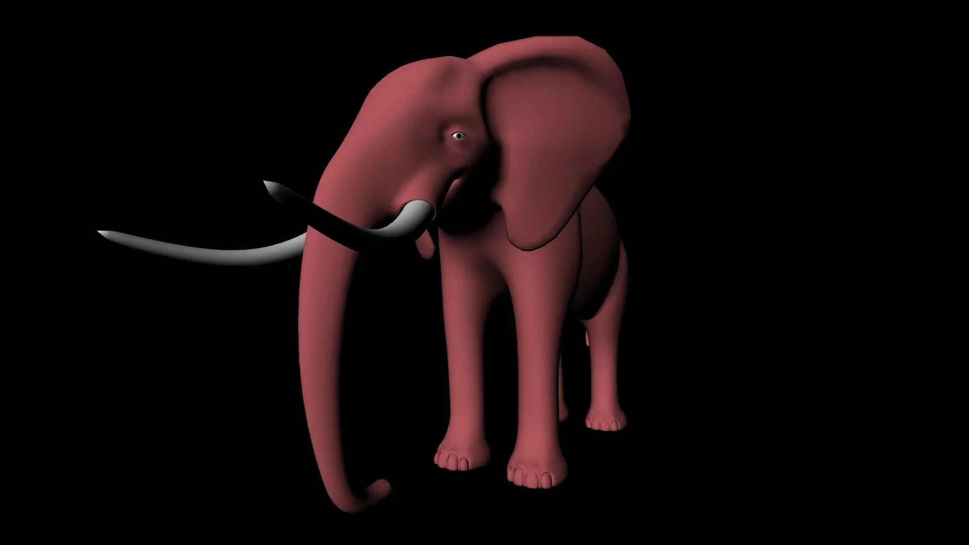 Elephant with tusks 3D model