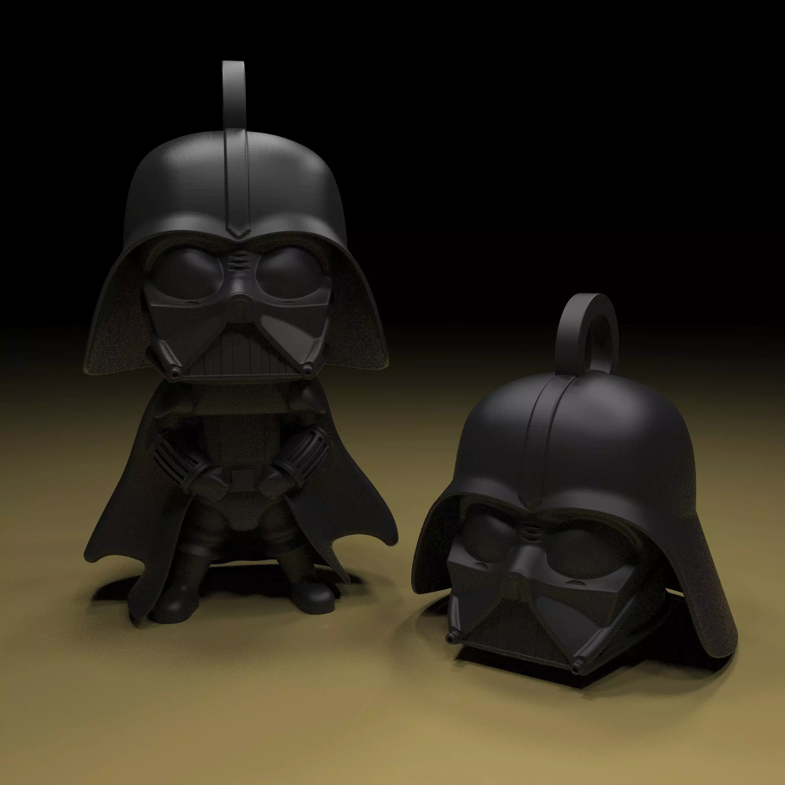Darth Vader Keychain 3D print model_0