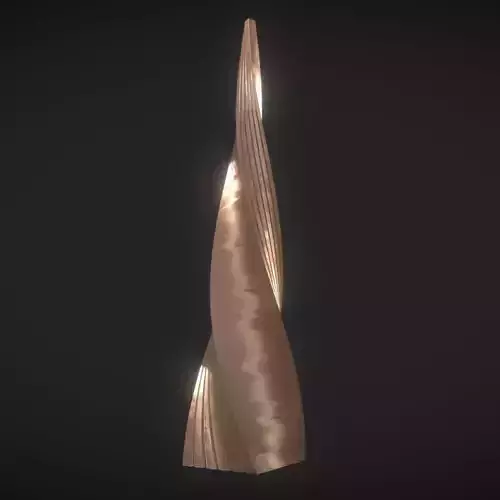 Copper Flakes Tower 3D model