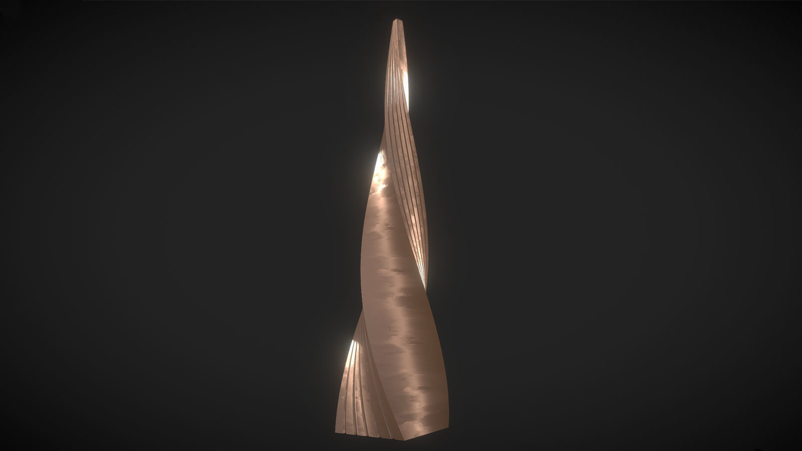 Copper Flakes Tower 3D model_1
