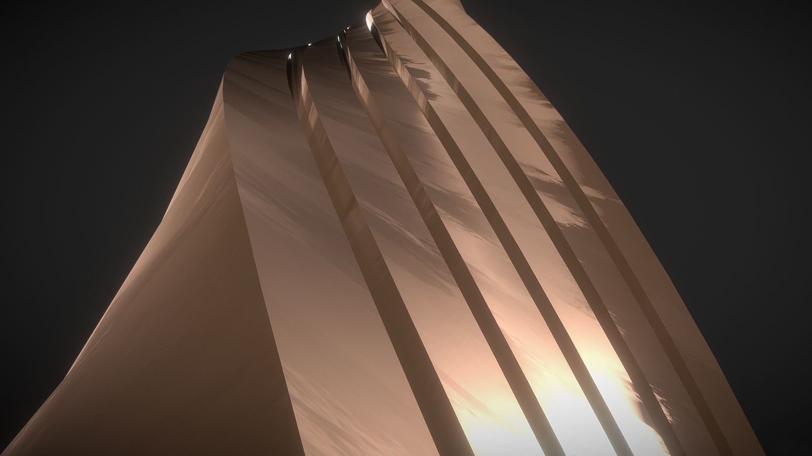 Copper Flakes Tower 3D model_4