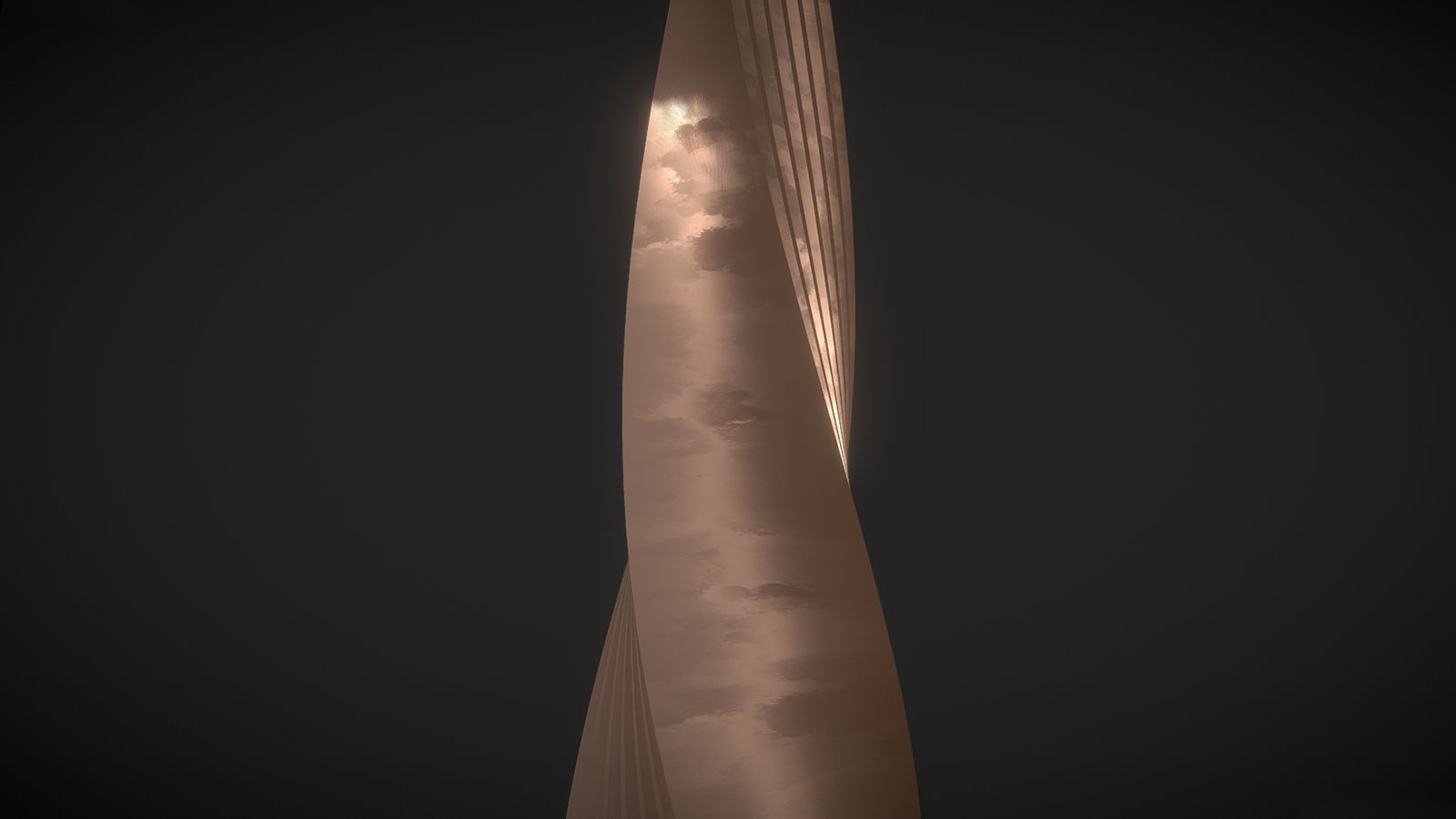 Copper Flakes Tower 3D model_5