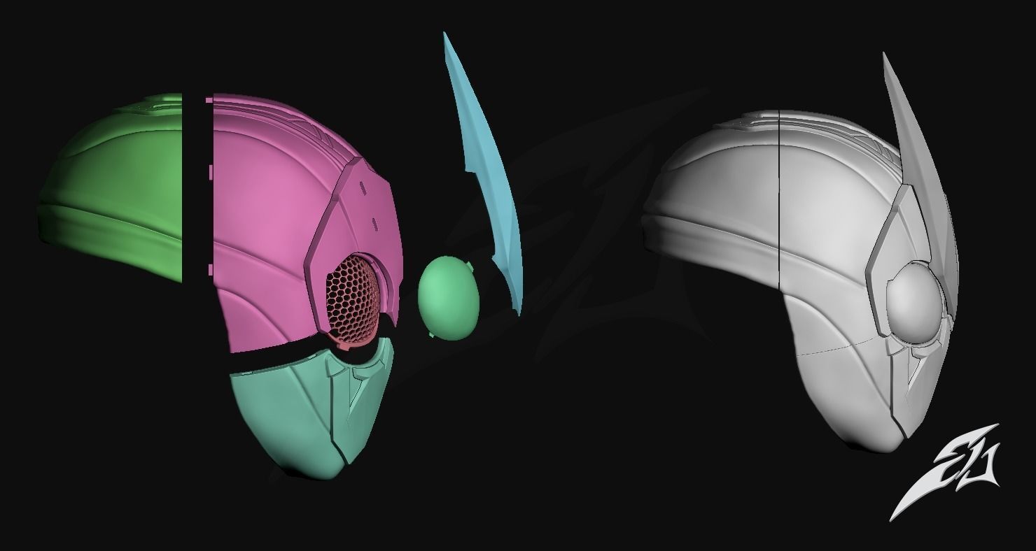 O1 Helmet Fan Art 3D print model_1
