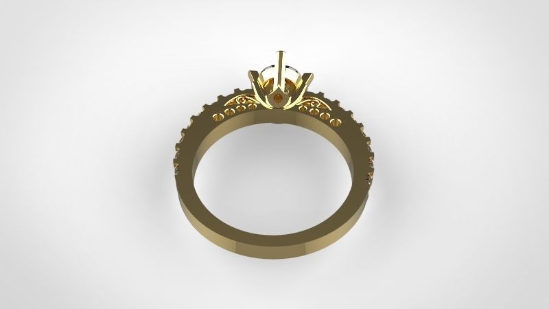 Engagement Ring 3D print model_4