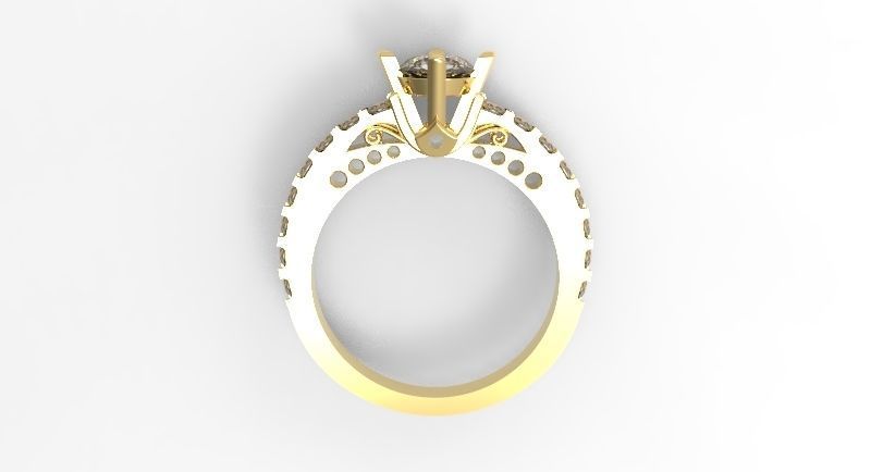 Engagement Ring 3D print model_8