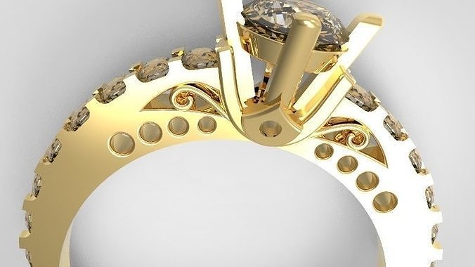 Engagement Ring 3D print model