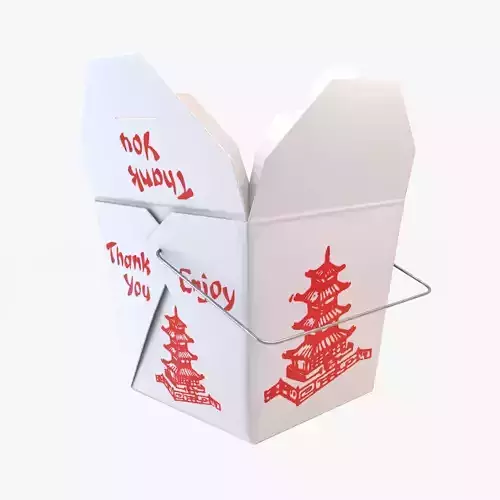Chinese Takeout Box Low-poly 3D model