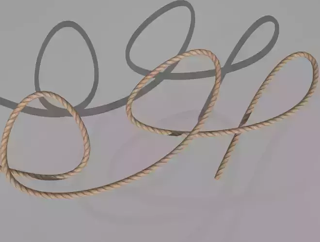ROPE rigged Low-poly 3D model