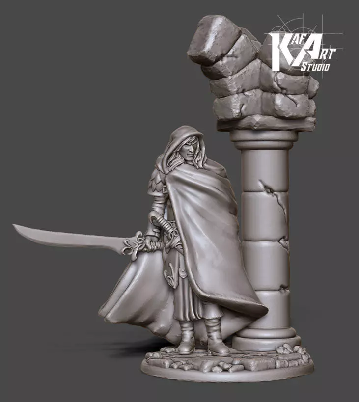 Elf Rogue - 35mm scale 3D print model