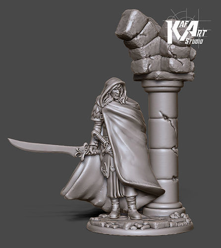 Elf Rogue - 35mm scale 3D print model