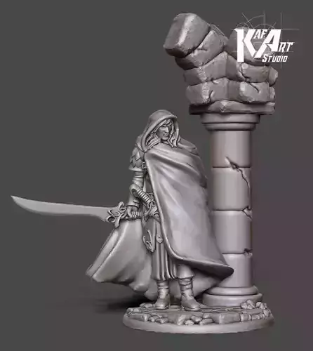 Elf Rogue - 35mm scale 3D print model