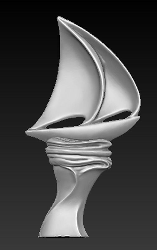 Sail Boat Decorative 3D Model 3D print model_3