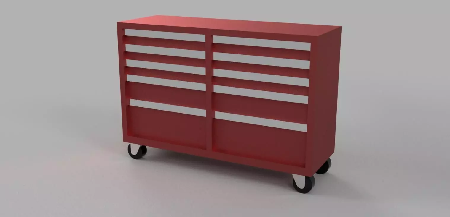 Tool Cabinet - Car Garage scale 1-43 - Diorama Garage - 3d print 3D print model