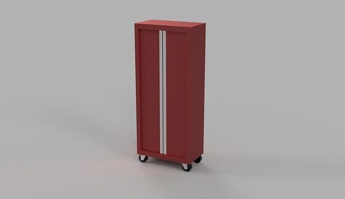 Tall Storage Cabinet  - Scale 1-43 - Diorama Garage - 3d print 3D print model