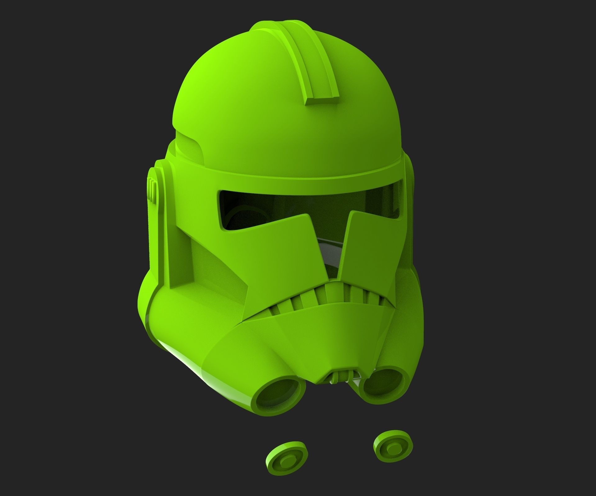 Clone Trooper Helmet TCW Phase 2  3D print model_7