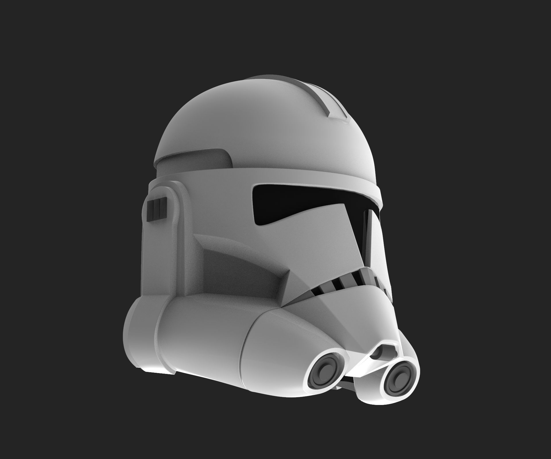 Clone Trooper Helmet TCW Phase 2  3D print model_3