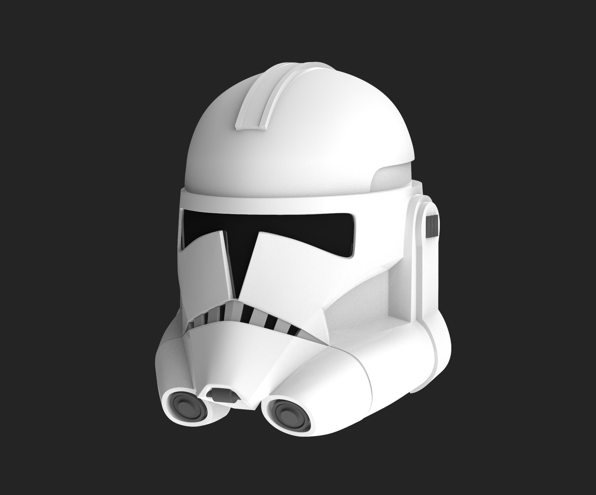 Clone Trooper Helmet TCW Phase 2  3D print model_2