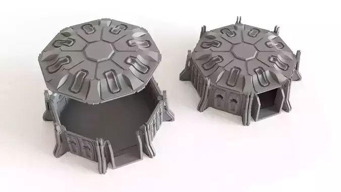 Sci fi Bunker for tabletop scenery