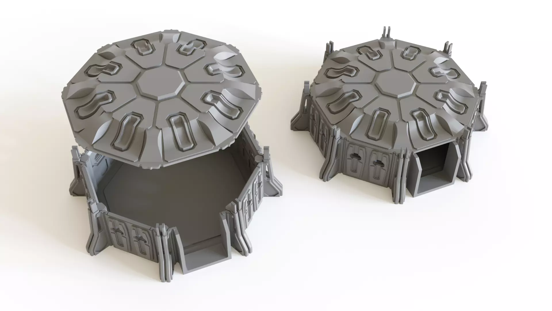 Sci fi Bunker for tabletop scenery 3D print model