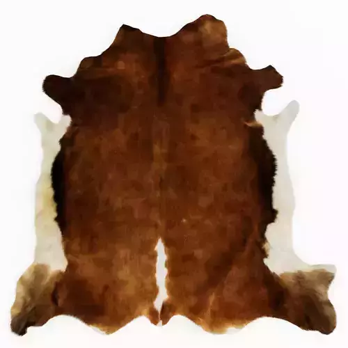 European Rug Cowhide Brown and White