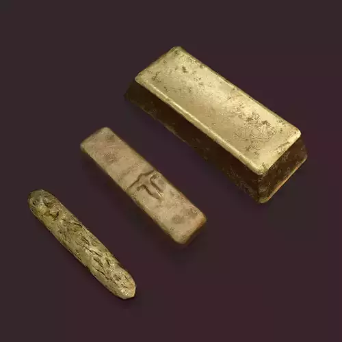 Gold Ingots  3D Model Collection