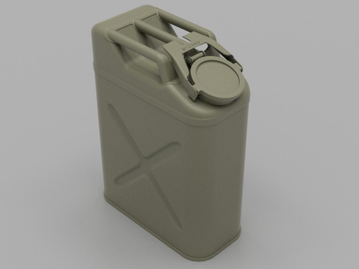 US Army WW2 Jerry Can Detailed 1 in 1 scale 3D model_1