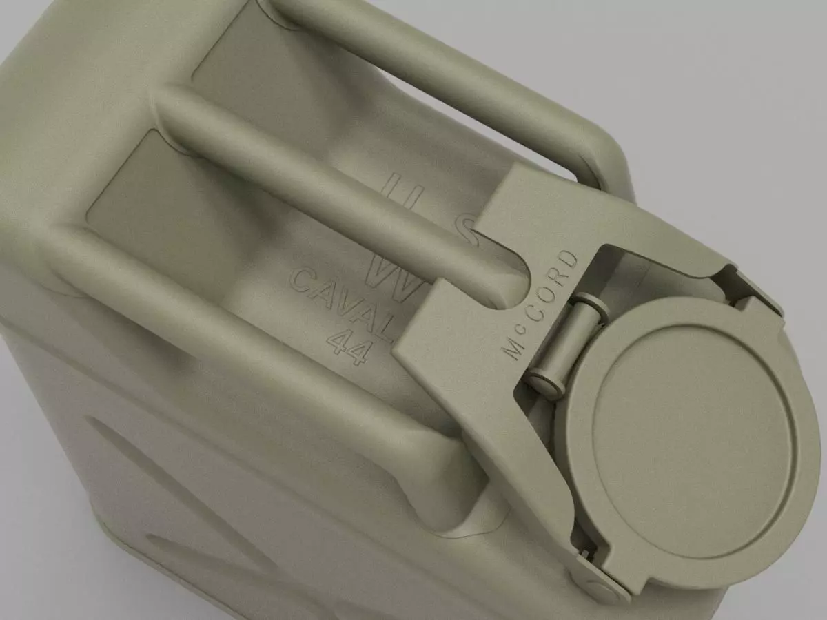 US Army WW2 Jerry Can Detailed 1 in 1 scale 3D model_0