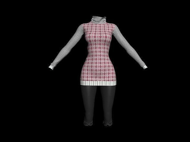 sweater dress 3D model