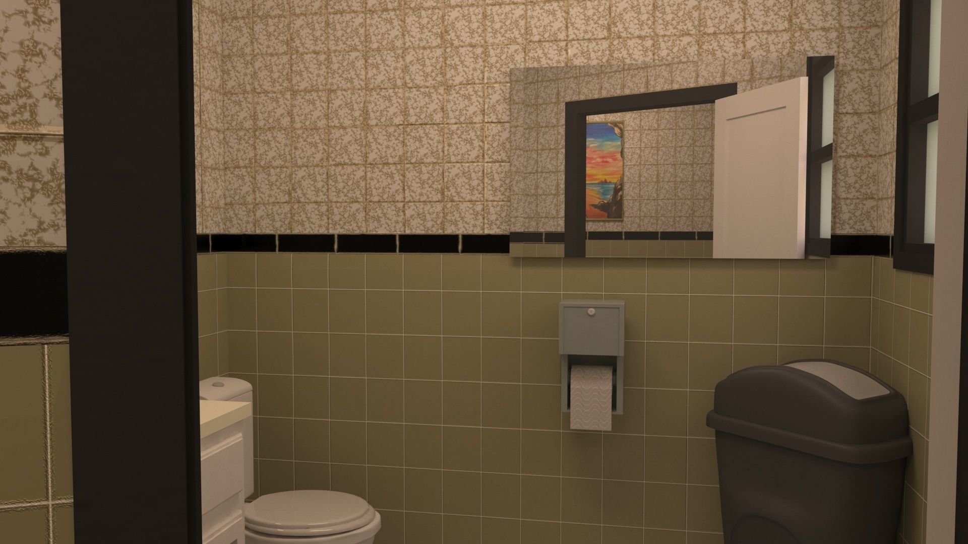 Modular Diner  Low-poly 3D model_4