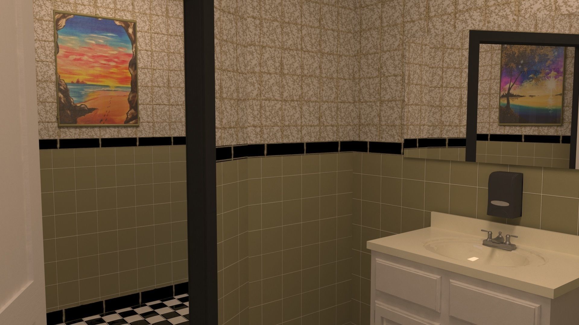 Modular Diner  Low-poly 3D model_3