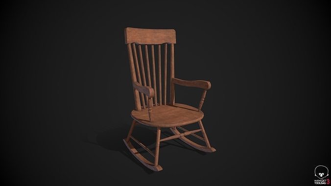 Rocking Chair Low-poly 3D model