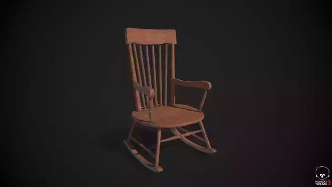 Rocking Chair Low-poly 3D model