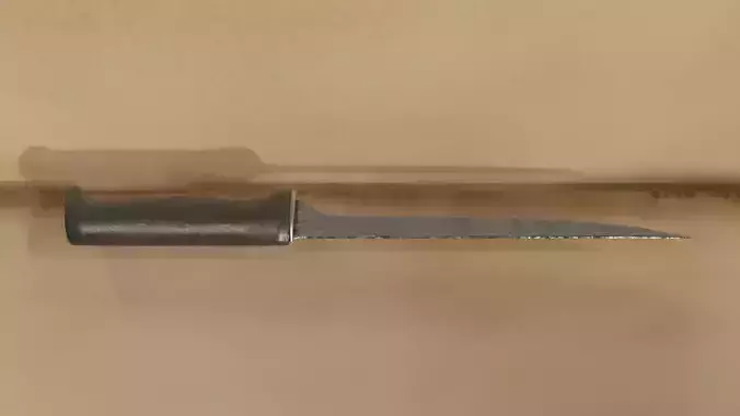 FishingKnife knife on wall Free low-poly 3D model