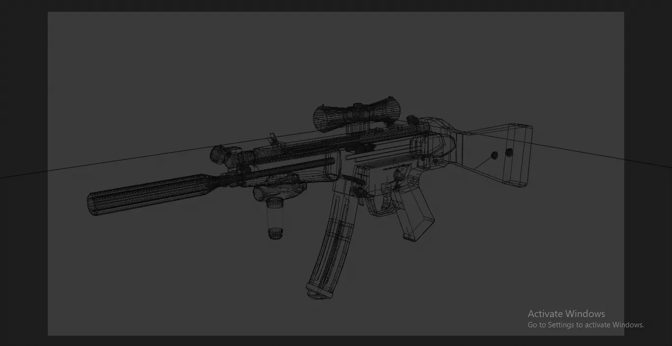 MP5A2 Fully customized with canted iron sight Free low-poly 3D model