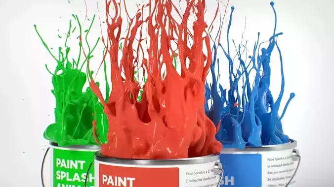 Paint Splash Animated 3D model