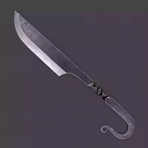 Medieval Filleting Knife  Low-poly 3D model
