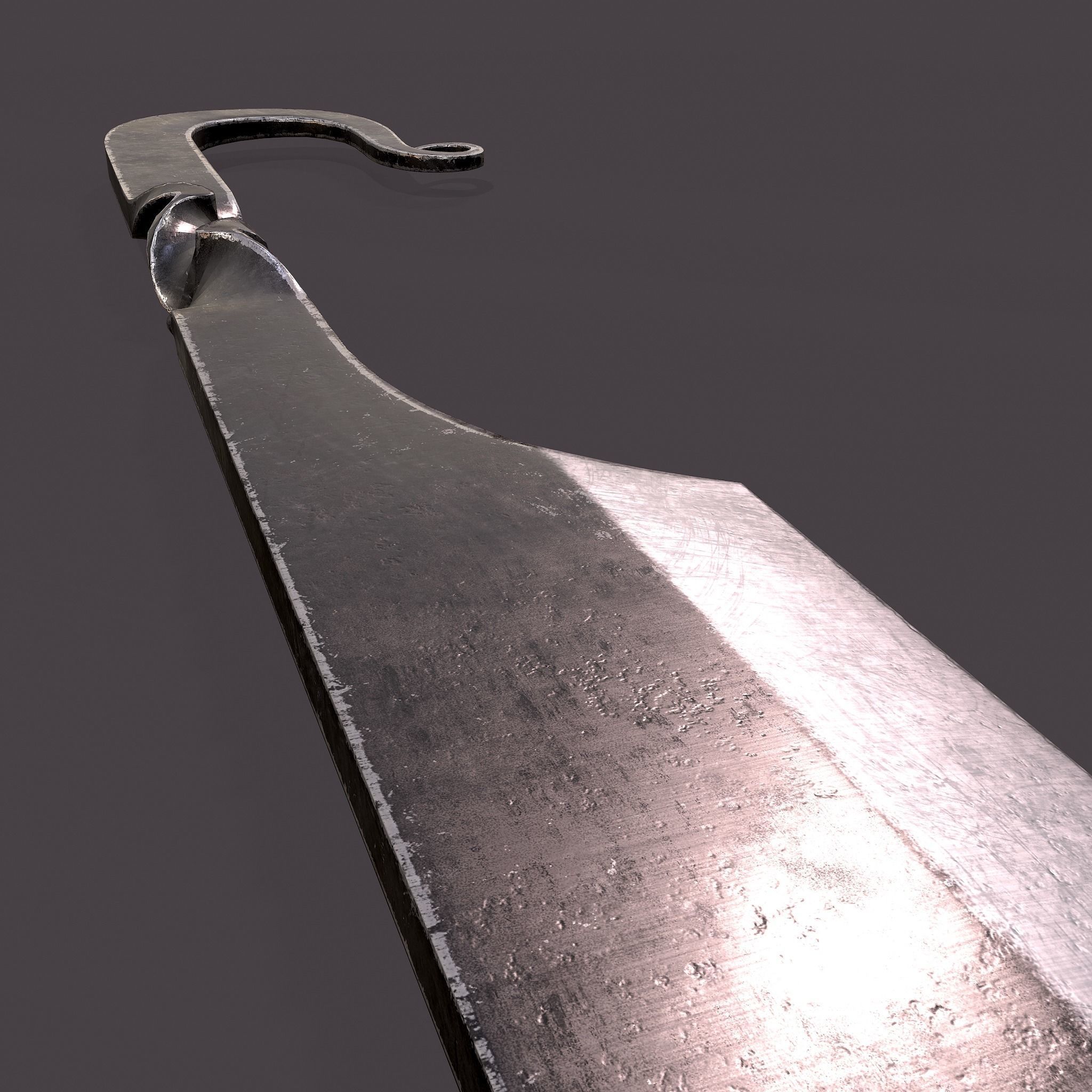 Medieval Filleting Knife  Low-poly 3D model_10