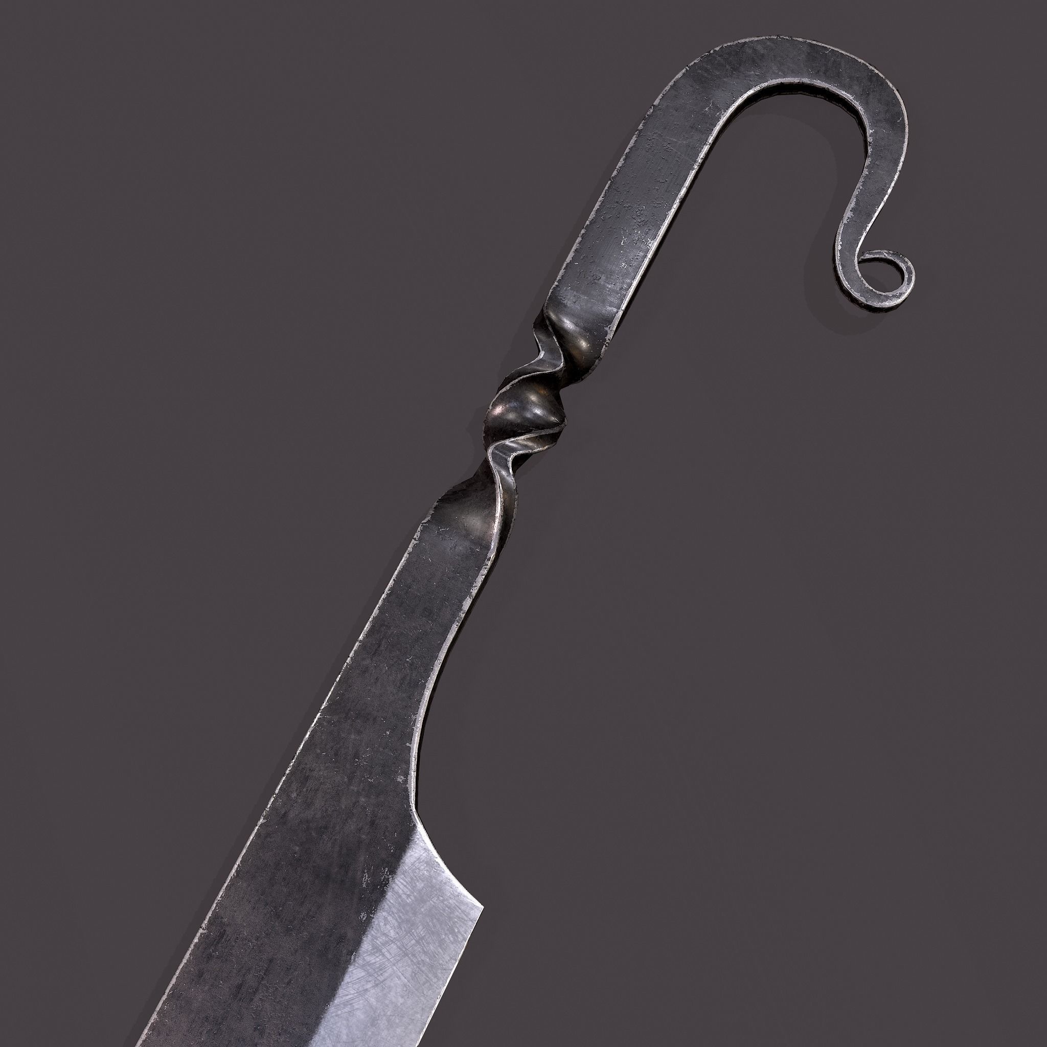 Medieval Filleting Knife  Low-poly 3D model_19