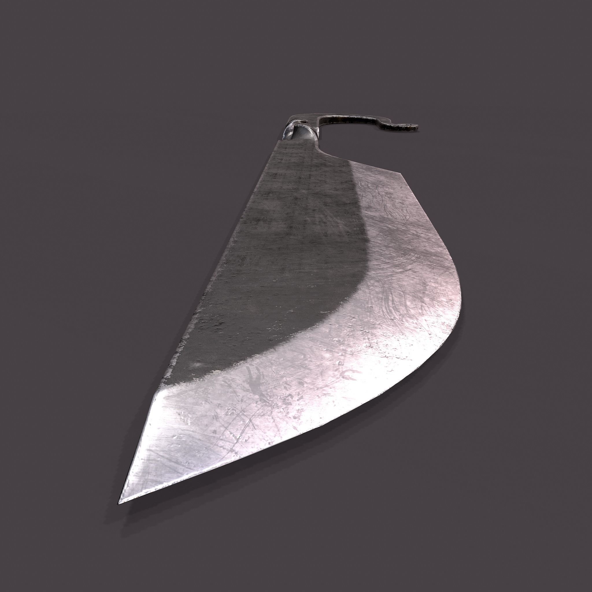 Medieval Filleting Knife  Low-poly 3D model_6