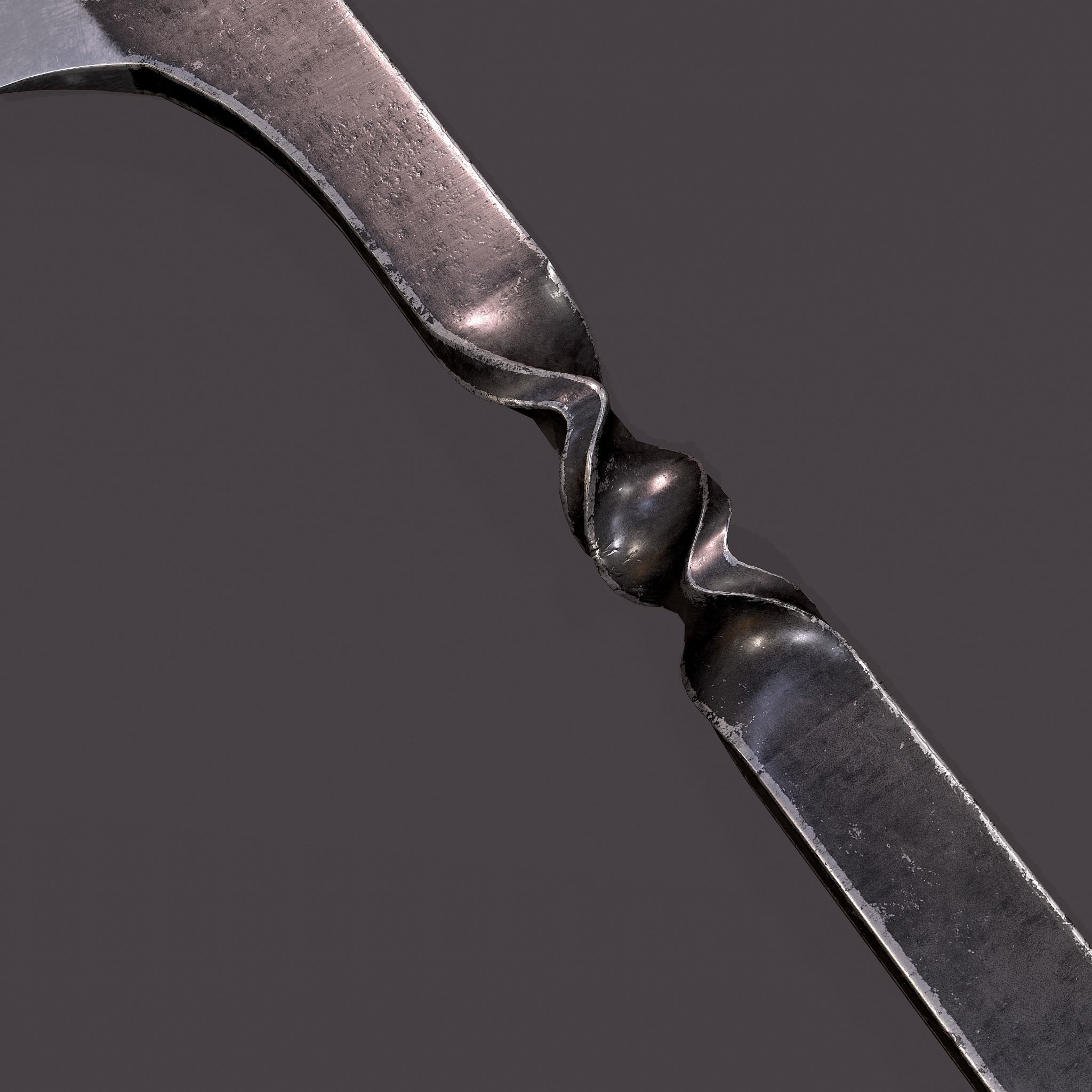 Medieval Filleting Knife  Low-poly 3D model_22