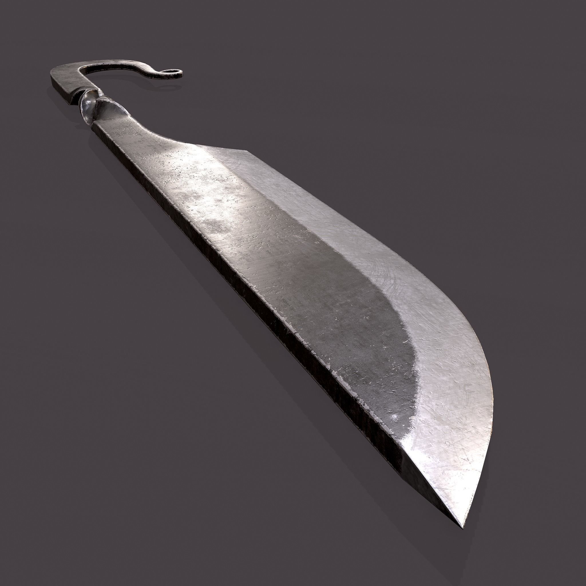 Medieval Filleting Knife  Low-poly 3D model_16
