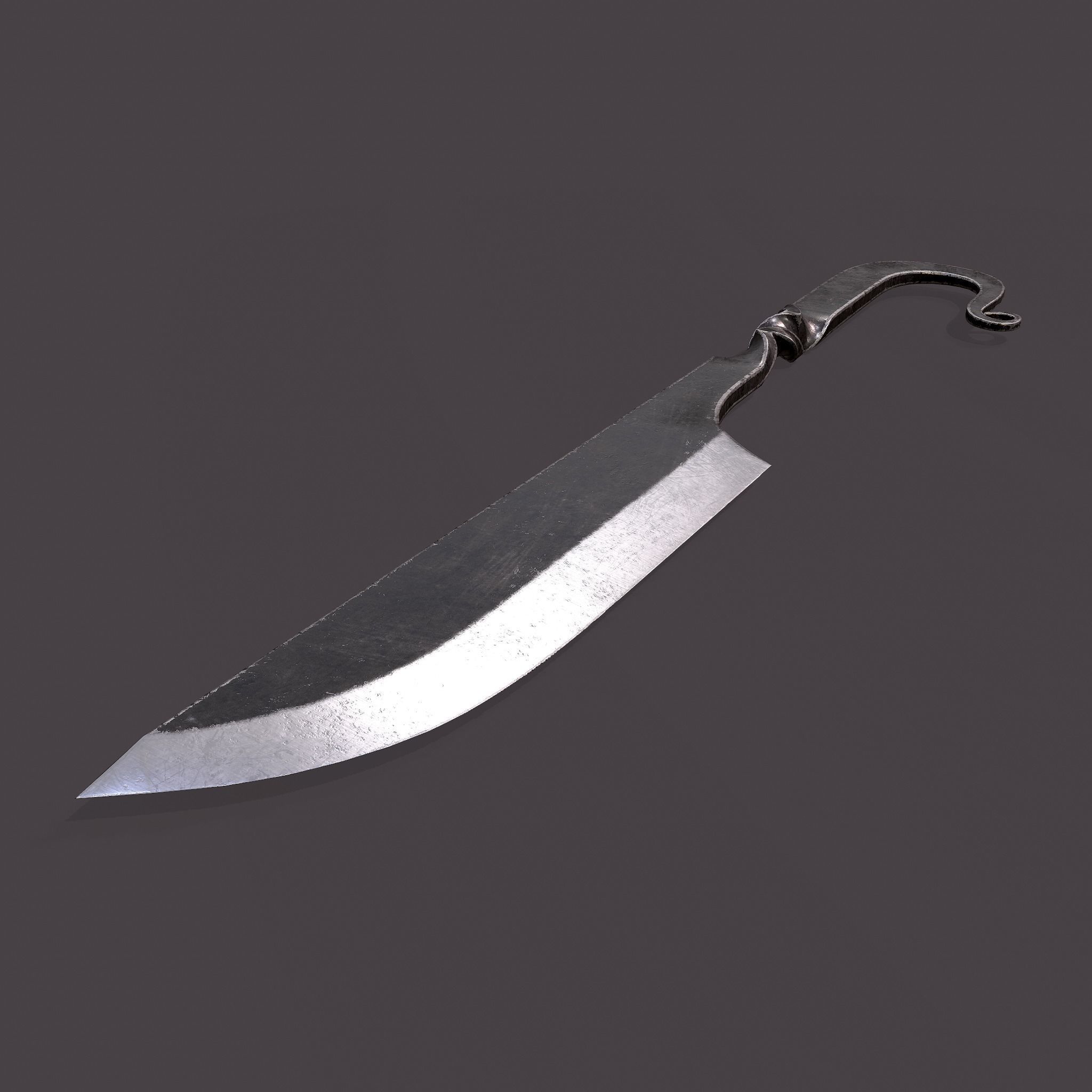 Medieval Filleting Knife  Low-poly 3D model_7