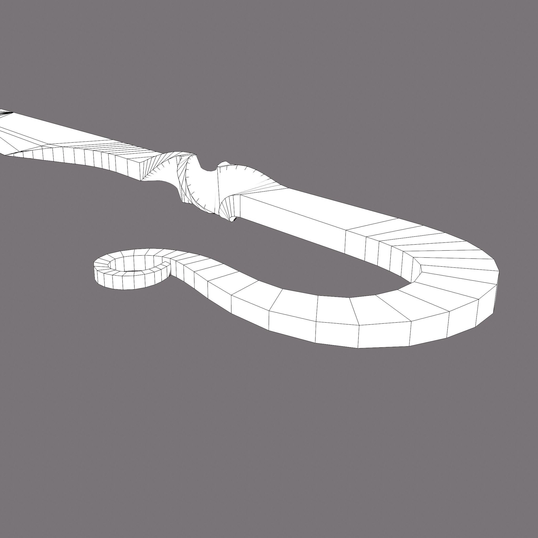 Medieval Filleting Knife  Low-poly 3D model_26