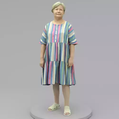 An Old Lady Standing Alone